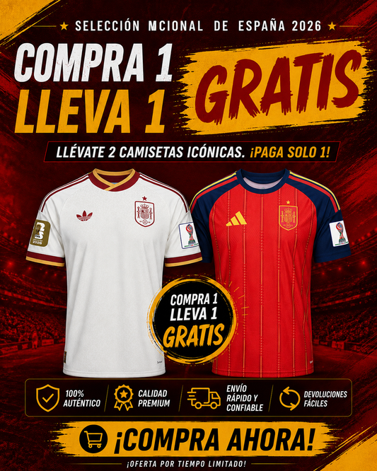 2-Shirt Bundle: Spain World Cup 2026 – BUY 2, GET 1 FREE! ⚽🔥