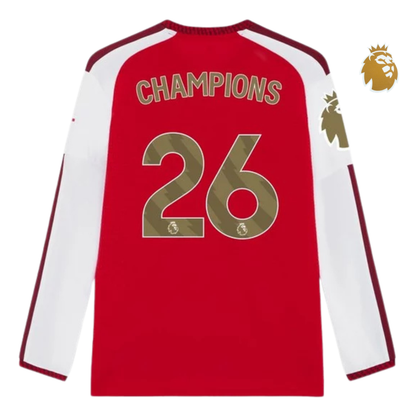 Arsenal “Champions 26” Home Long-Sleeve Shirt