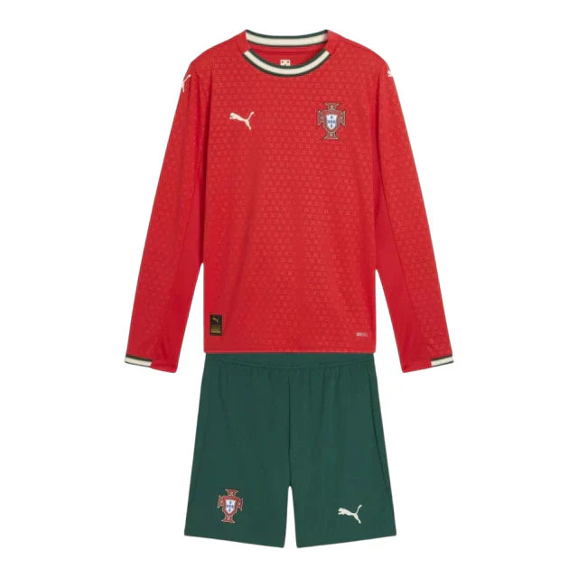 Conjunto Infantil Seleção Portugal Manga Larga 25-26 - Home