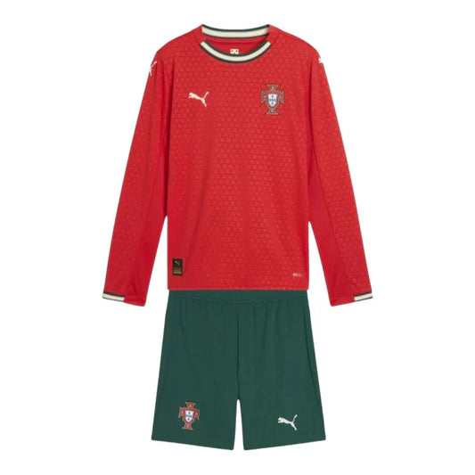 Conjunto Infantil Seleção Portugal Manga Larga 25-26 - Home