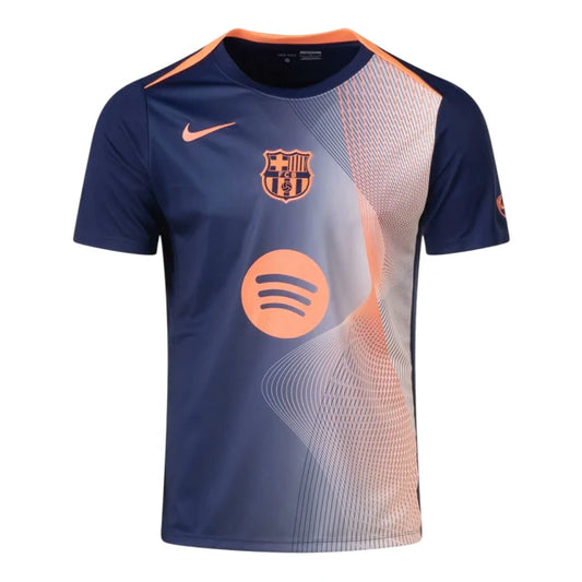 Barcelona 25/26 Pre-Match Shirt (Blue/Orange)