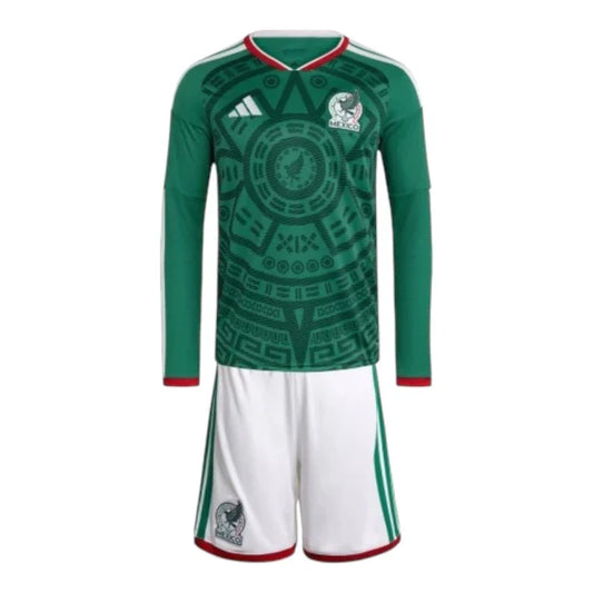 Conjunto Infantil Seleção Mexico Manga Larga 26-27 - Home