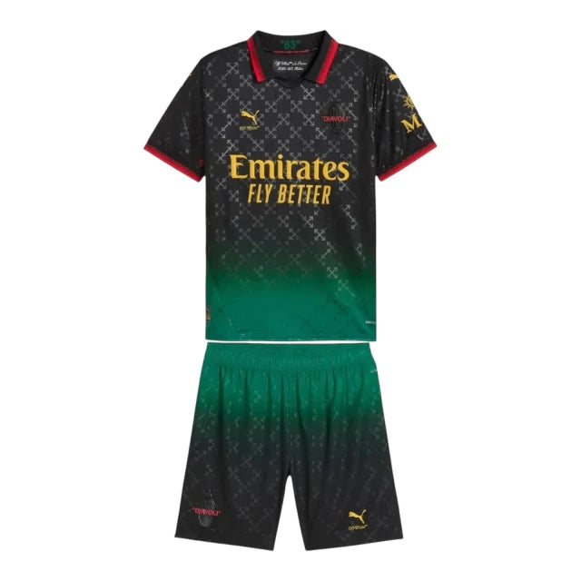 Kids AC Milan 25/26 Special Edition Kit (Black/Green)