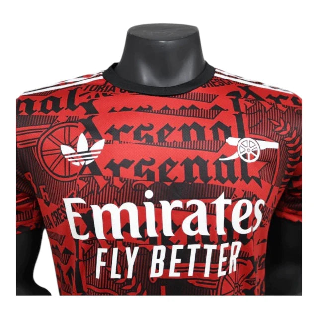 Arsenal 25/26 Pre-Match Shirt - Player Version (Black)